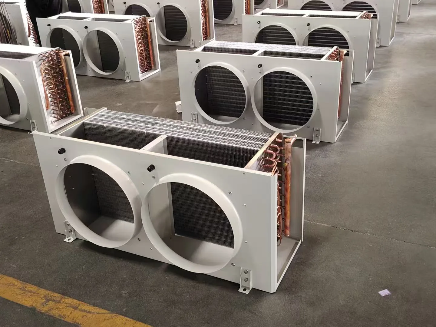 Compact air coolers on the production floor