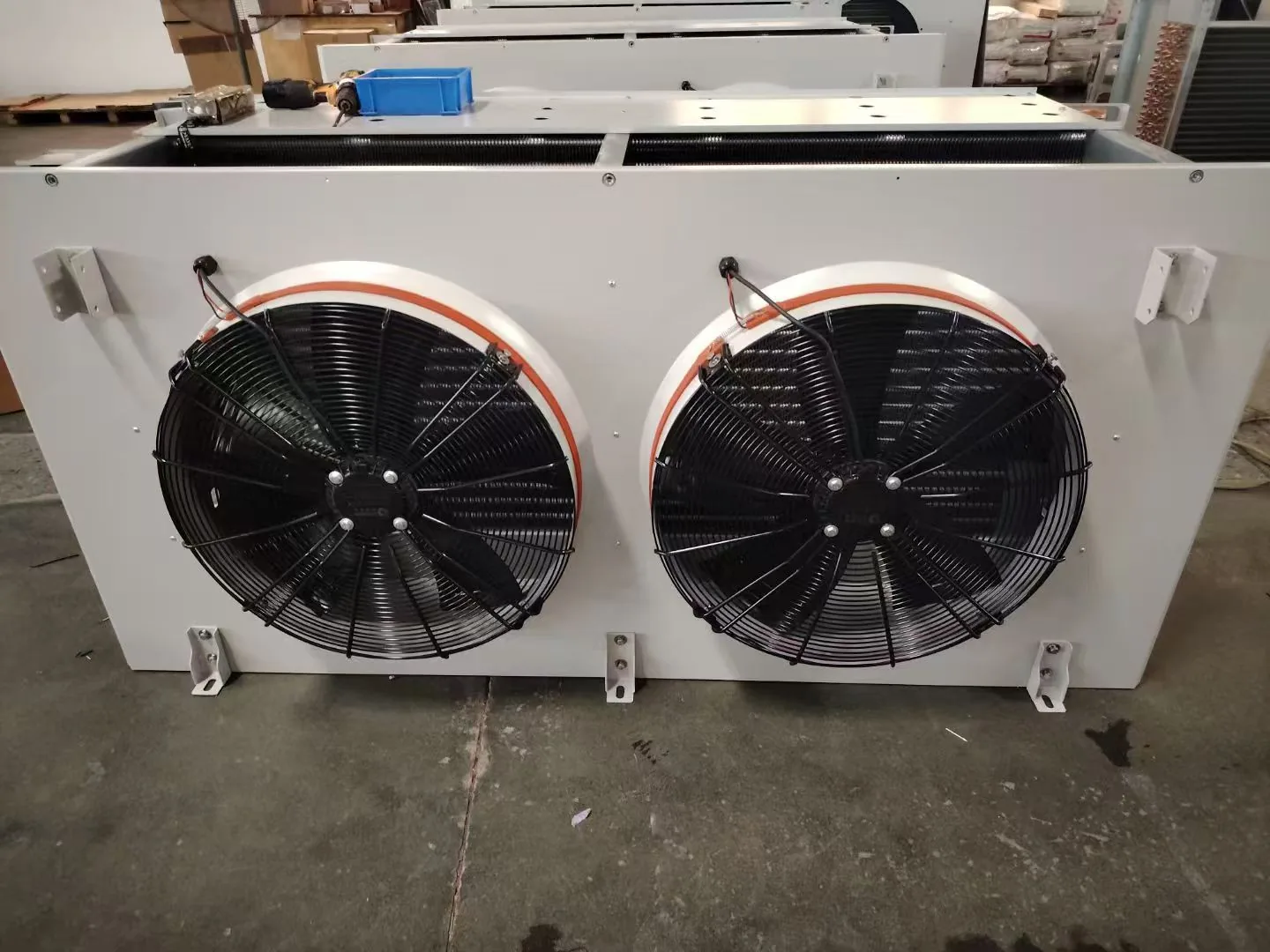 Two-fan air cooler front view