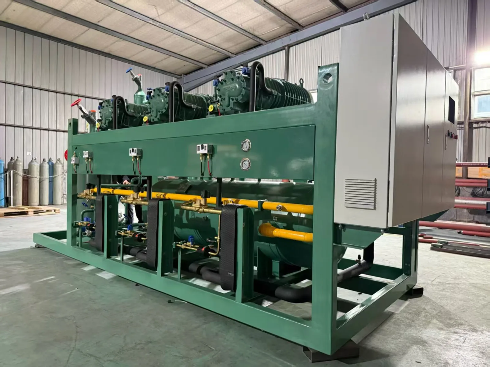 Large refrigeration assembly under production